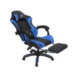 כיסא גיימינג כולל כרית עיסוי והדום נפתח לרגליים Tesla דגם 7008 בצבע כחול