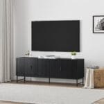 מזנון טלוויזיה יוקרתי לסלון דגם 4055 באורך 160 ס"מ צבע שחור