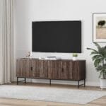 מזנון טלוויזיה יוקרתי לסלון דגם 4055 באורך 160 ס"מ צבע אגוז