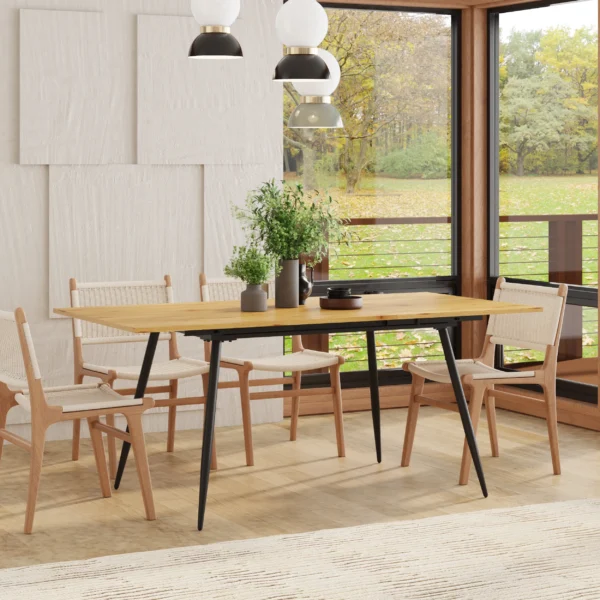 שולחן פינת אוכל נפתח בצבע עץ אלון דגם 802