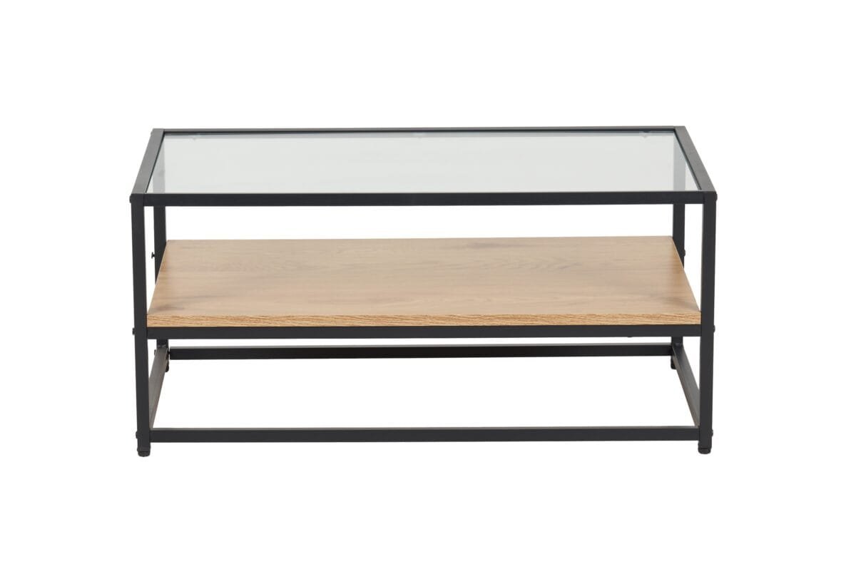 ⁦שולחן קפה לסלון דגם 5005 בצבע עץ שילוב זכוכית⁩ – תמונה ⁦5⁩