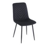 כיסא דגם 6129 בצבע שחור מבית Step Up – ריפוד קטיפה יוקרתי, רגלי מתכת חזקות ונוחות ארגונומית. אידיאלי לפינת אוכל, משרד או בית קפה. כולל אחריות מלאה.