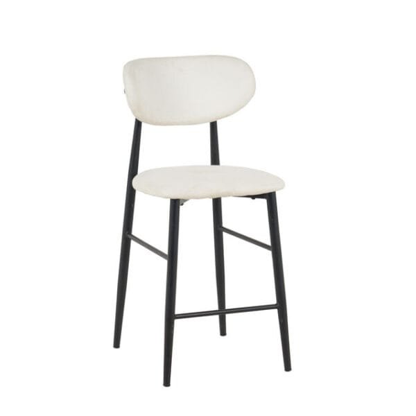 כיסא בר דגם 6121 מבית Step Up בצבע בז' שילוב רגליים שחורות