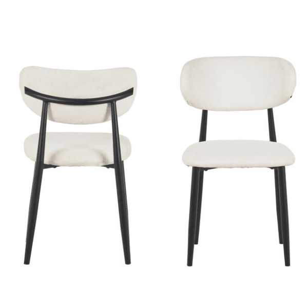 כיסא לפינת אוכל דגם 6120 בצבע בז' שילוב רגליים שחורות – שילוב של עיצוב, נוחות ואיכות