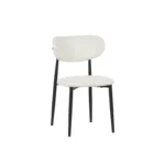 כיסא לפינת אוכל דגם 6120 בצבע בז' שילוב רגליים שחורות