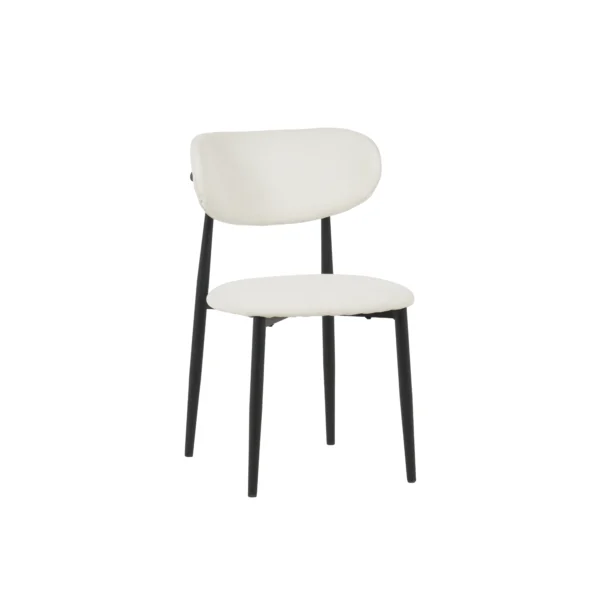 כיסא לפינת אוכל דגם 6120 בצבע בז' שילוב רגליים שחורות