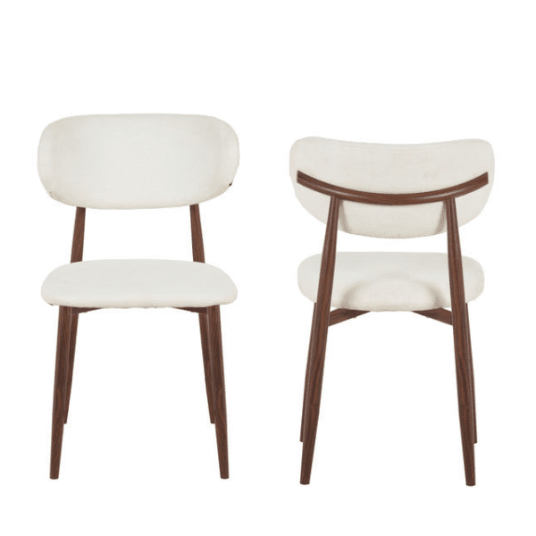 כיסא דגם 6120 בצבע בז' עם רגליים דמוי עץ אגוז מבית Step Up – עיצוב טבעי, מושב נוח ורגלי מתכת עמידות. מושלם לפינת אוכל או משרד. כולל אחריות מלאה והרכבה קלה.