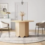 שולחן פינת אוכל עגול דגם 809 בצבע עץ אלון