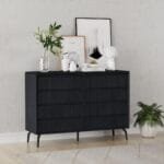 שידת אחסון 8 מגירות דגם 5052 בצבע שחור