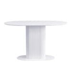 שולחן פינת אוכל אובלי דגם 811 בצבע לבן