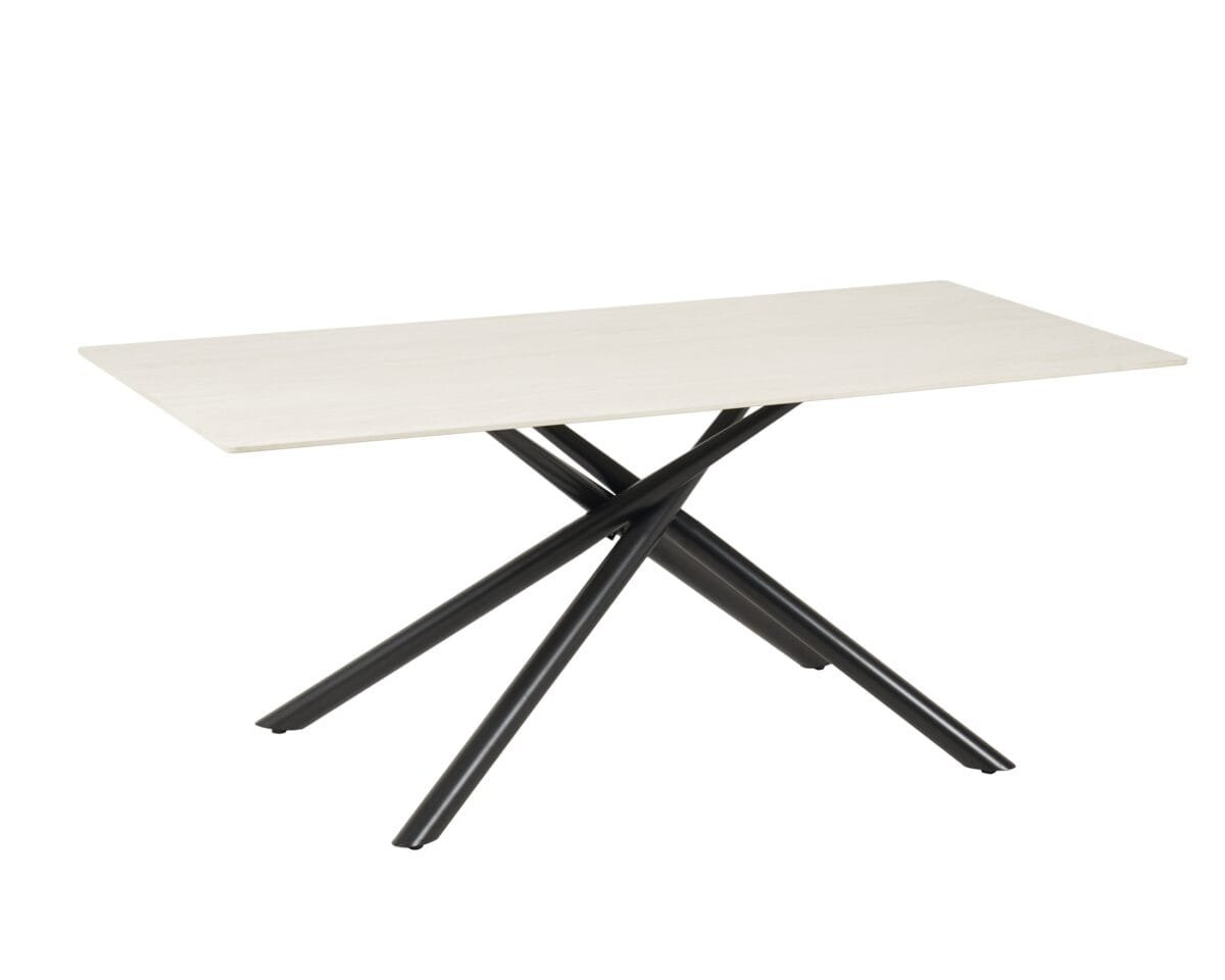 ⁦שולחן פינת אוכל מלבני יוקרתי עשוי שיש דגם 814 בצבע טרוונטין⁩ – תמונה ⁦3⁩