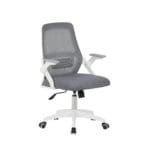 כיסא מחשב משרדי עם ידיות מתכווננות דגם 7014 בצבע אפור