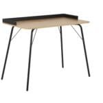 שולחן כתיבה דגם 1208 בצבע עץ בשילוב רגליים שחורות מבית Step Up
