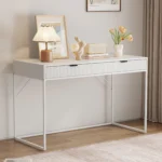 שולחן כתיבה עם 2 מגירות דגם 1207 בצבע לבן