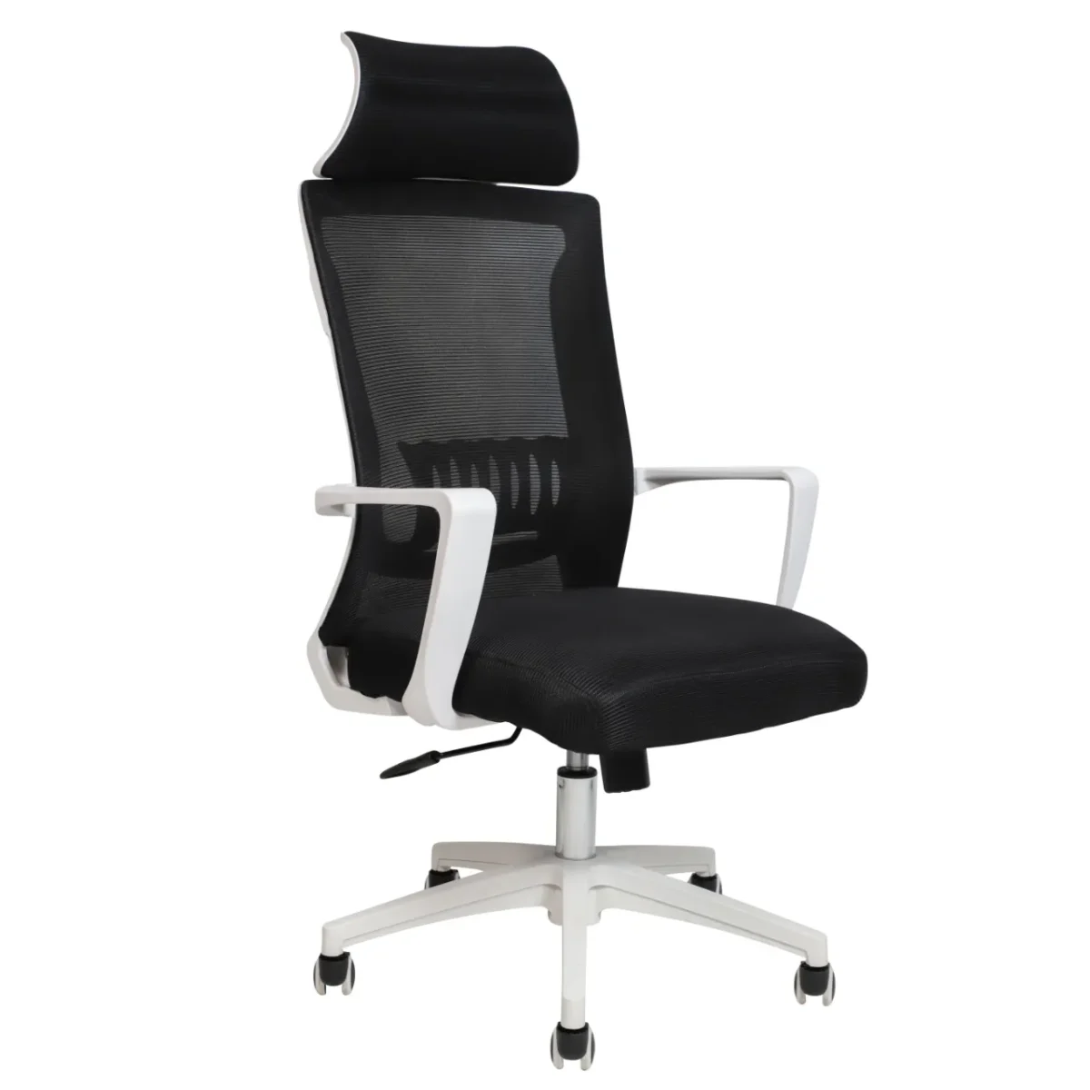 ⁦כיסא מחשב משרדי מתכוונן דגם 7019 צבע שחור בשילוב לבן⁩ – תמונה ⁦3⁩