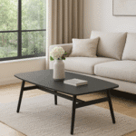 שולחן קפה מלבני לסלון דגם 5014 בצבע עץ שחור