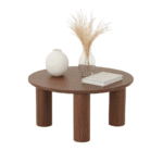 שולחן קפה עגול לסלון דגם 5017 בצבע עץ אגוז