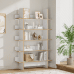 יחידת מדפים מעוצבת בצבע לבן דגם 201