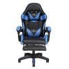 כיסא גיימינג כולל כרית עיסוי חשמלית והדום נפתח לרגליים Tesla דגם 7038 בצבע כחול