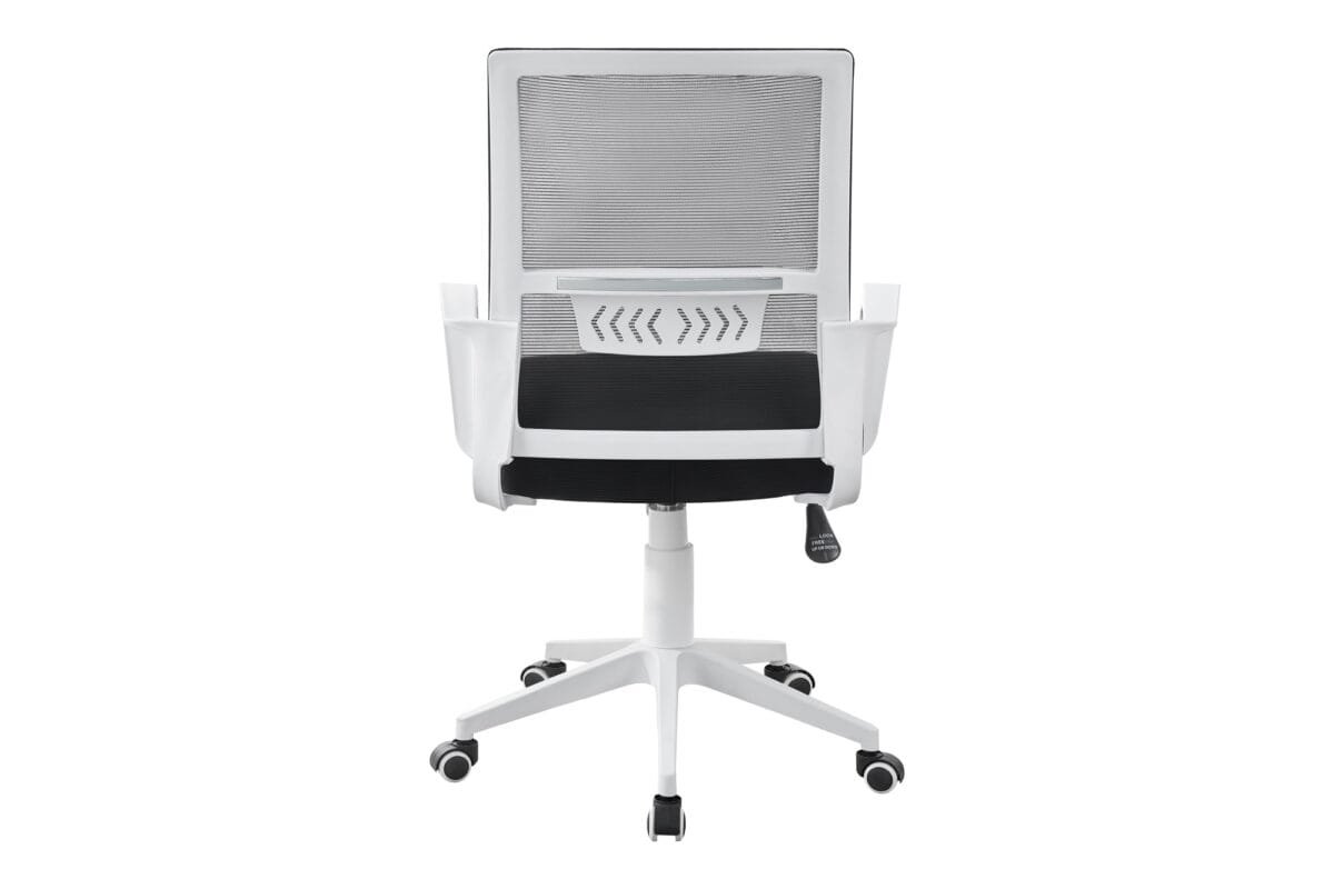 ⁦כיסא מחשב משרדי מתכוונן דגם 7018 מבית Step Up צבע לבן שילוב שחור⁩ – תמונה ⁦3⁩