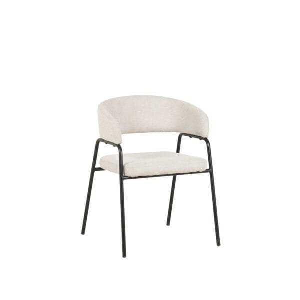 כיסא מרופד לפינת אוכל דגם 6132 בצבע קרם