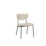 כיסא בריפוד דמוי עור לפינת אוכל דגם 6135 בצבע קרם