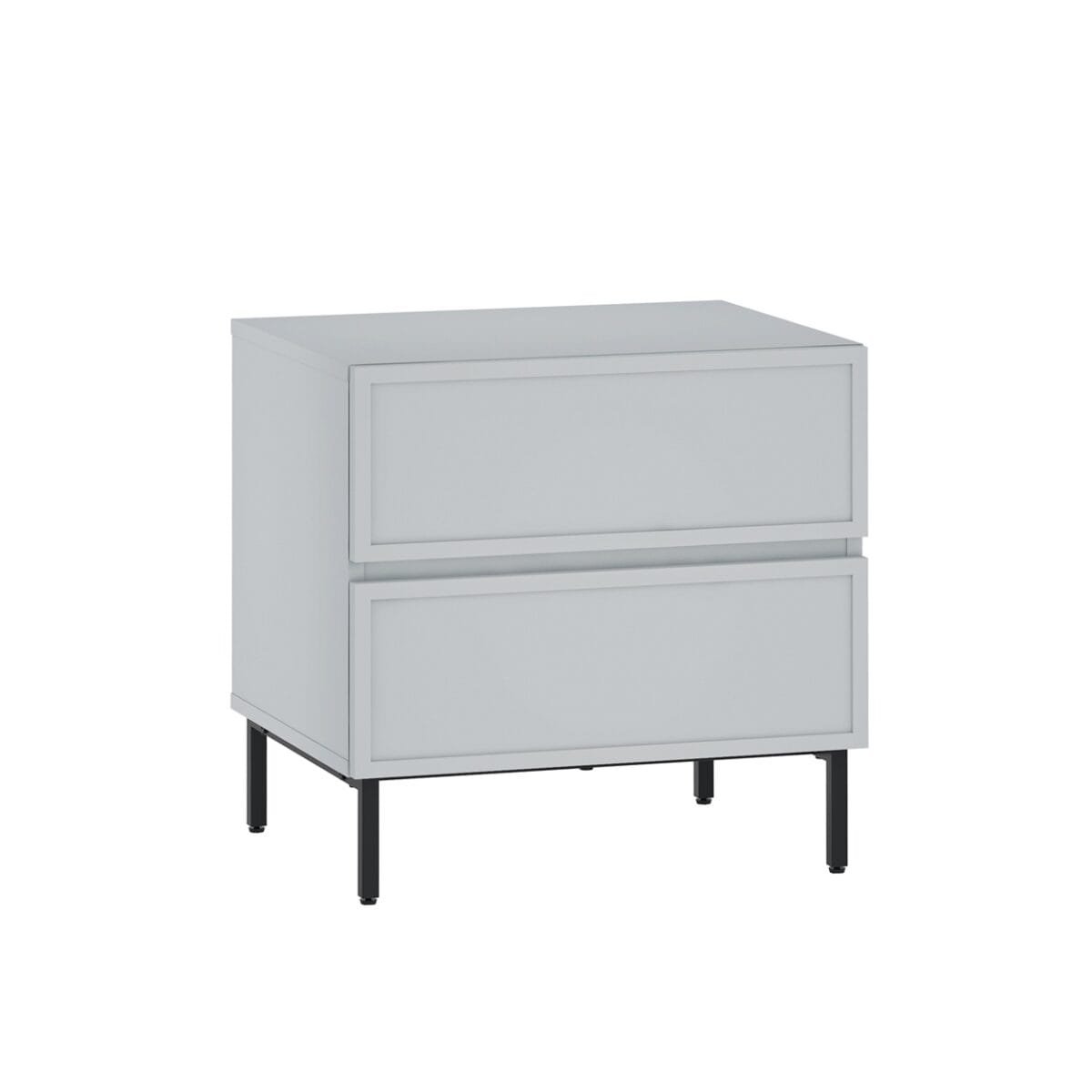 ⁦שידת לילה מעוצבת לצד המיטה בצבע אפור דגם 3288⁩ – תמונה ⁦3⁩