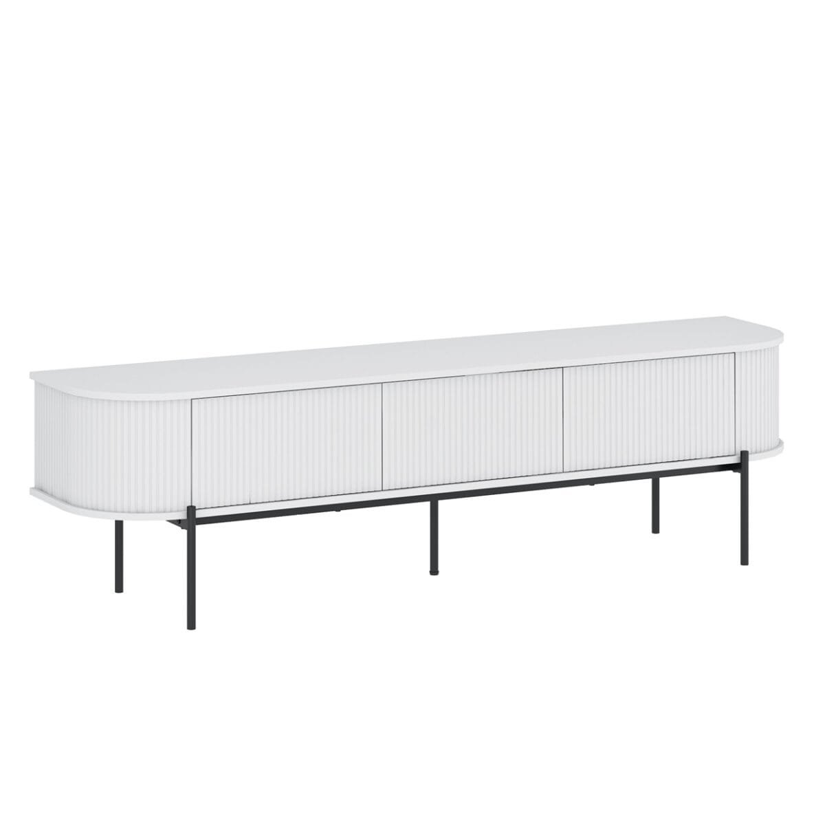 ⁦מזנון טלוויזיה יוקרתי לסלון דגם 4081  ניתן לתלייה באורך 180 ס"מ צבע לבן⁩ – תמונה ⁦2⁩