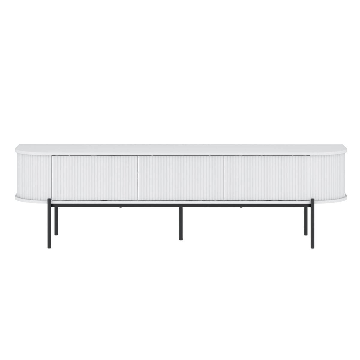 ⁦מזנון טלוויזיה יוקרתי לסלון דגם 4081  ניתן לתלייה באורך 180 ס"מ צבע לבן⁩ – תמונה ⁦3⁩