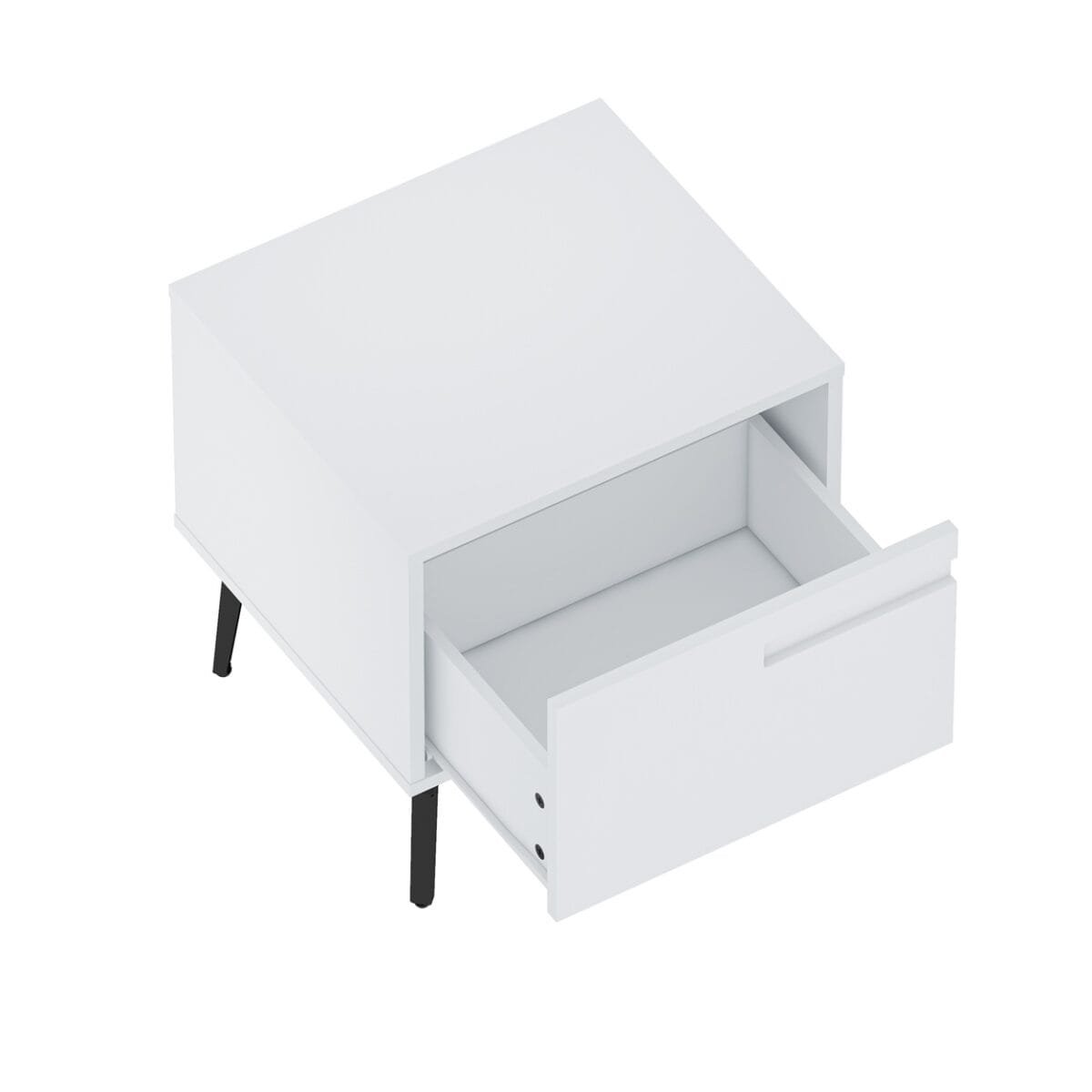 ⁦שידת לילה מעוצבת לצד המיטה בצבע לבן דגם 3289⁩ – תמונה ⁦5⁩