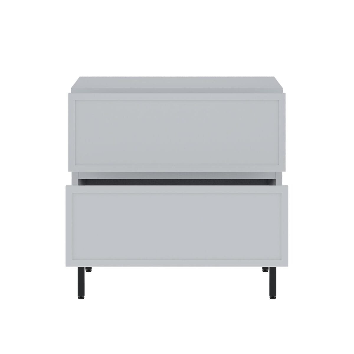 ⁦שידת לילה מעוצבת לצד המיטה בצבע אפור דגם 3288⁩ – תמונה ⁦7⁩