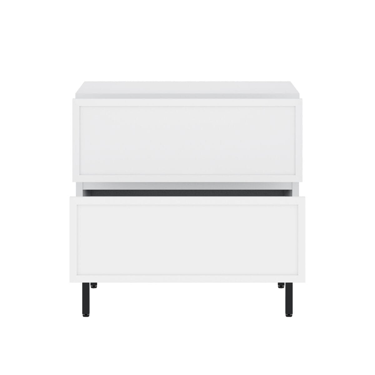 ⁦שידת לילה מעוצבת לצד המיטה בצבע לבן דגם 3288⁩ – תמונה ⁦5⁩