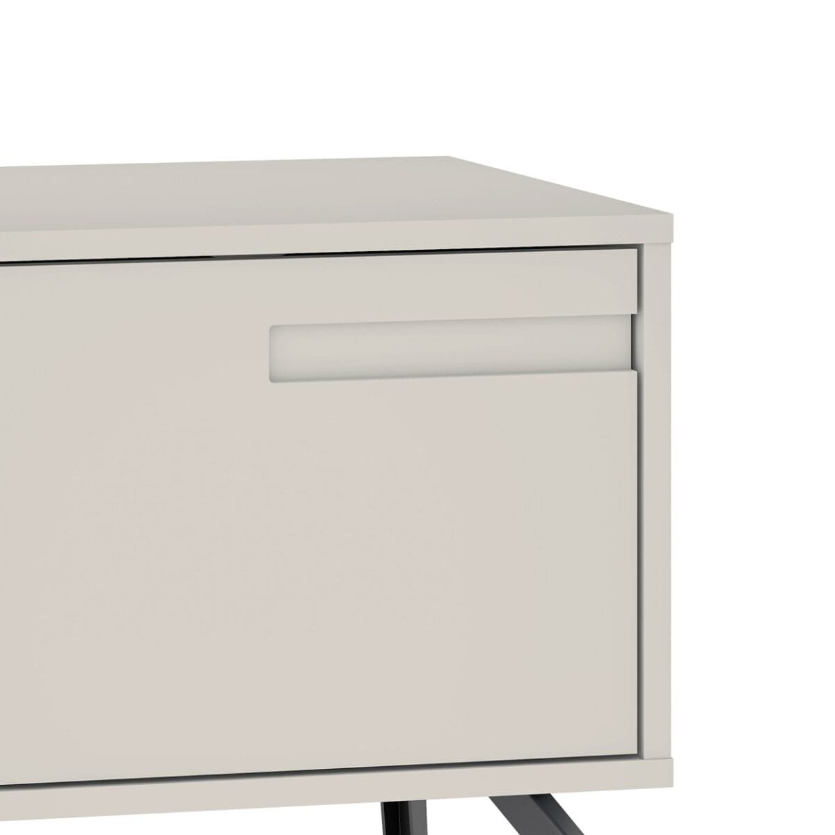 ⁦שידת לילה מעוצבת לצד המיטה בצבע שמנת דגם 3289⁩ – תמונה ⁦6⁩