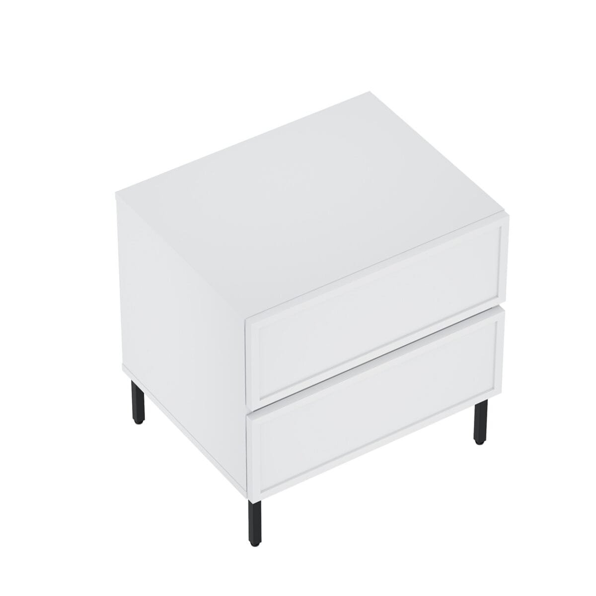 ⁦שידת לילה מעוצבת לצד המיטה בצבע לבן דגם 3288⁩ – תמונה ⁦3⁩