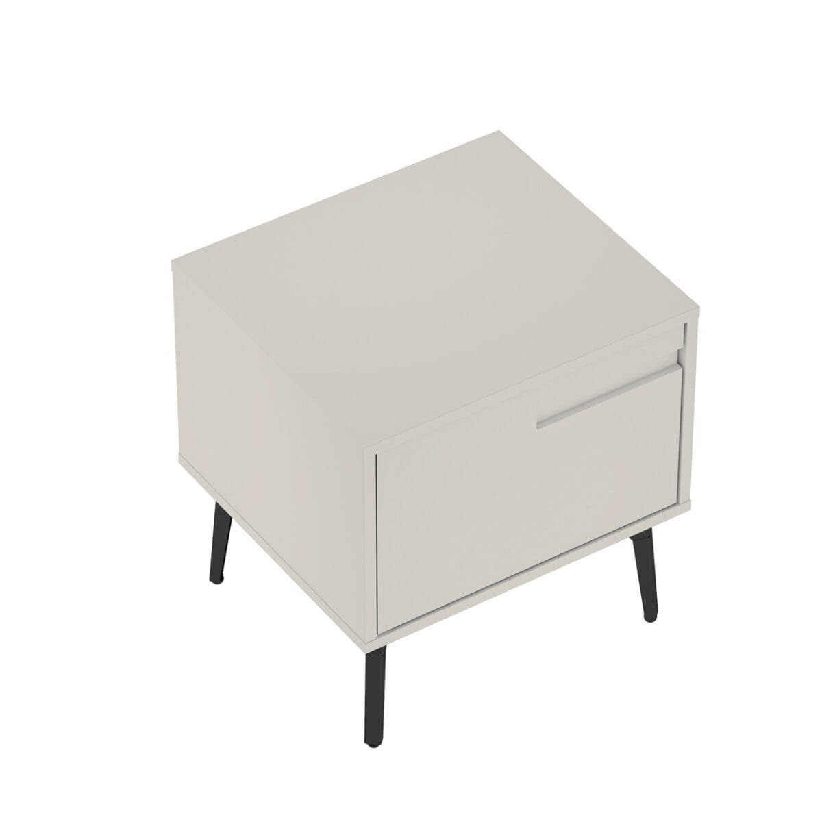 ⁦שידת לילה מעוצבת לצד המיטה בצבע שמנת דגם 3289⁩ – תמונה ⁦5⁩