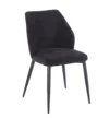 כיסא מרופד לפינת אוכל דגם 6161 בצבע שחור