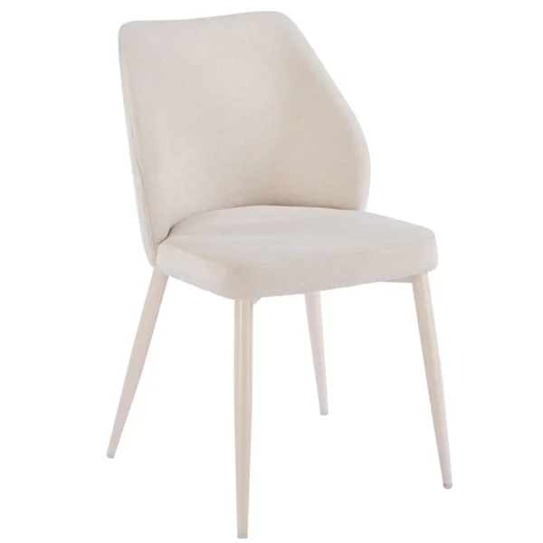 כיסא מרופד לפינת אוכל דגם 6161 בצבע קרם