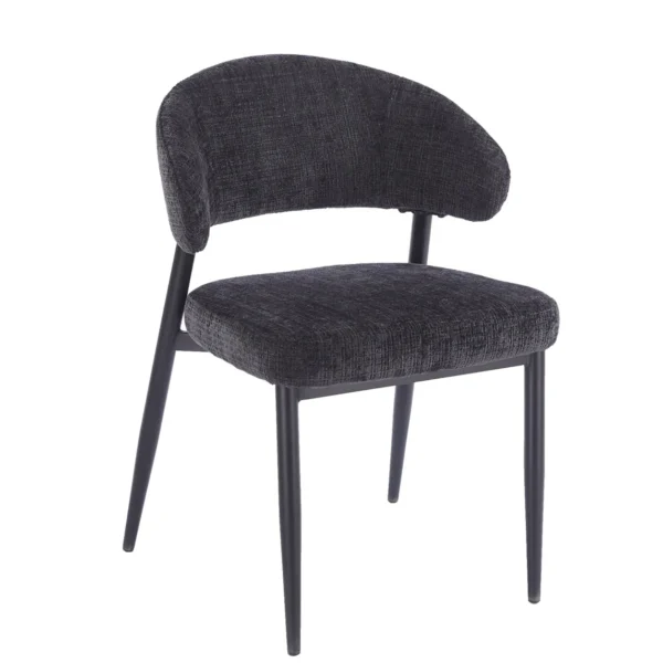 כיסא מרופד לפינת אוכל דגם 6162 בצבע אפור כהה