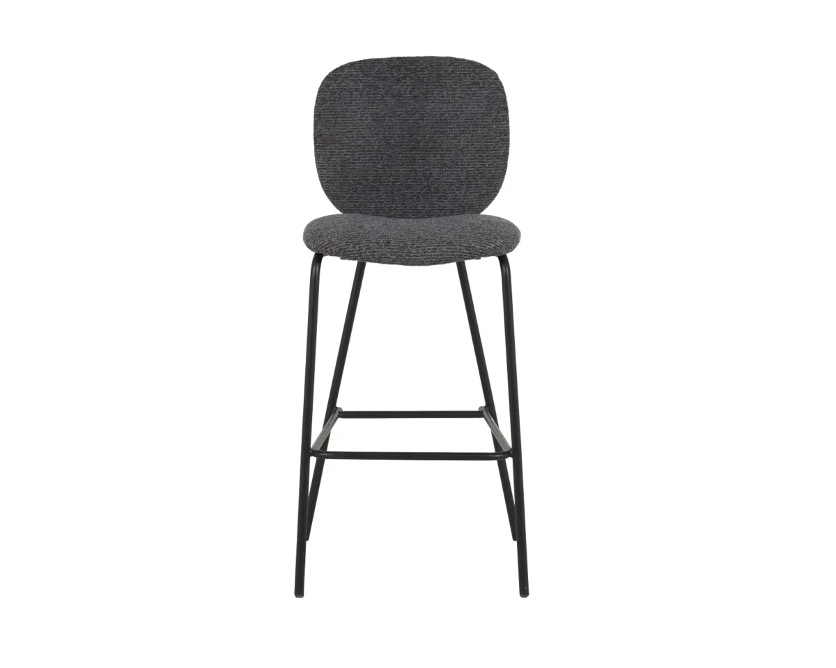 ⁦כיסא בר מרופד דגם 6145 בצבע אפור כהה⁩ – תמונה ⁦3⁩