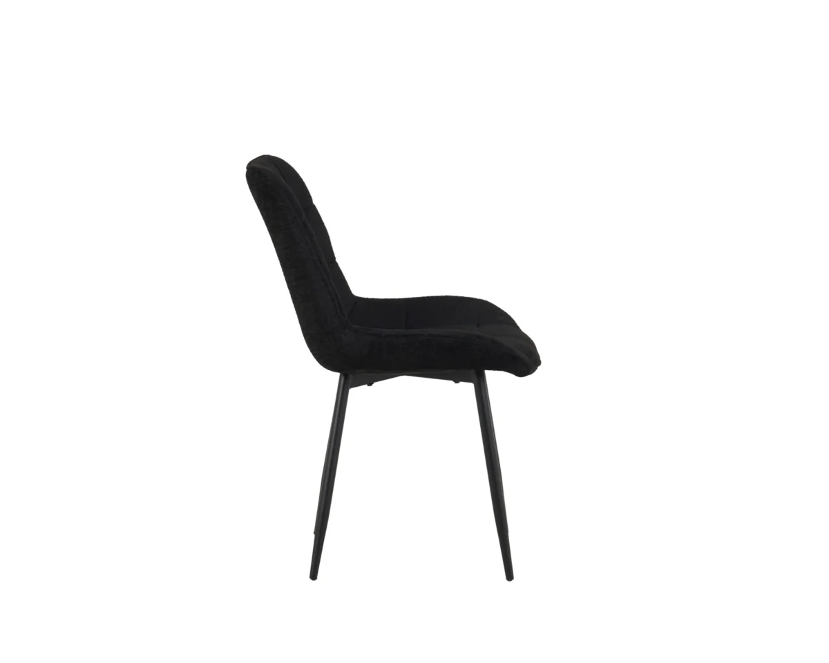 ⁦כיסא מרופד לפינת אוכל דגם 6144 בצבע שחור⁩ – תמונה ⁦2⁩