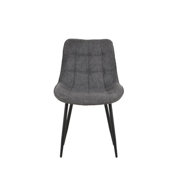 כיסא מרופד לפינת אוכל דגם 6144 בצבע אפור כהה