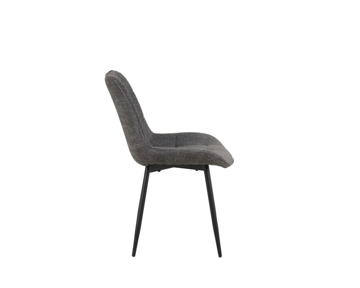 ⁦כיסא מרופד לפינת אוכל דגם 6144 בצבע אפור כהה⁩ – תמונה ⁦5⁩