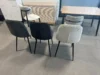 ⁦כיסא מרופד לפינת אוכל דגם 6139 בצבע אפור כהה⁩ – תמונה ⁦4⁩