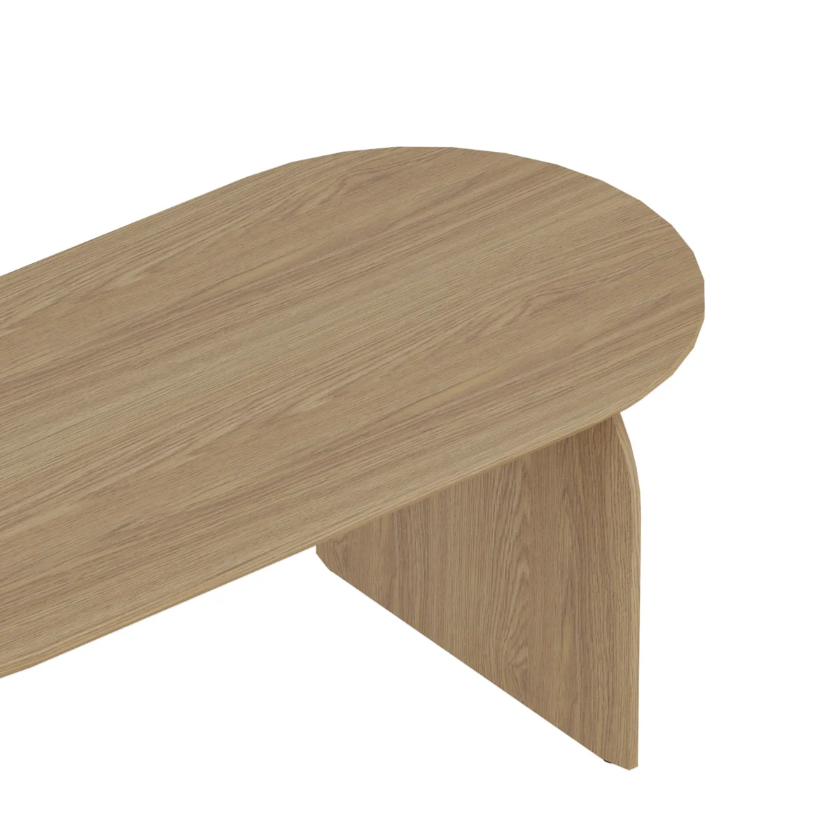 ⁦שולחן סלון אובלי צבע עץ אלון דגם 4025⁩ – תמונה ⁦5⁩