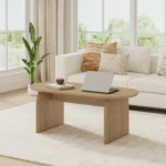 שולחן סלון אובלי צבע עץ אלון דגם 4025