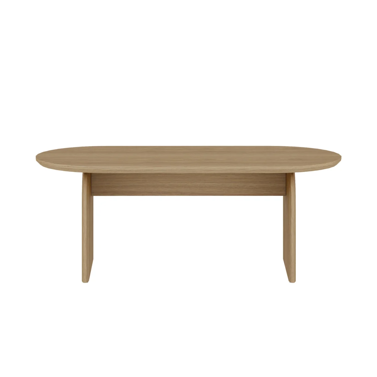 ⁦שולחן סלון אובלי צבע עץ אלון דגם 4025⁩ – תמונה ⁦4⁩