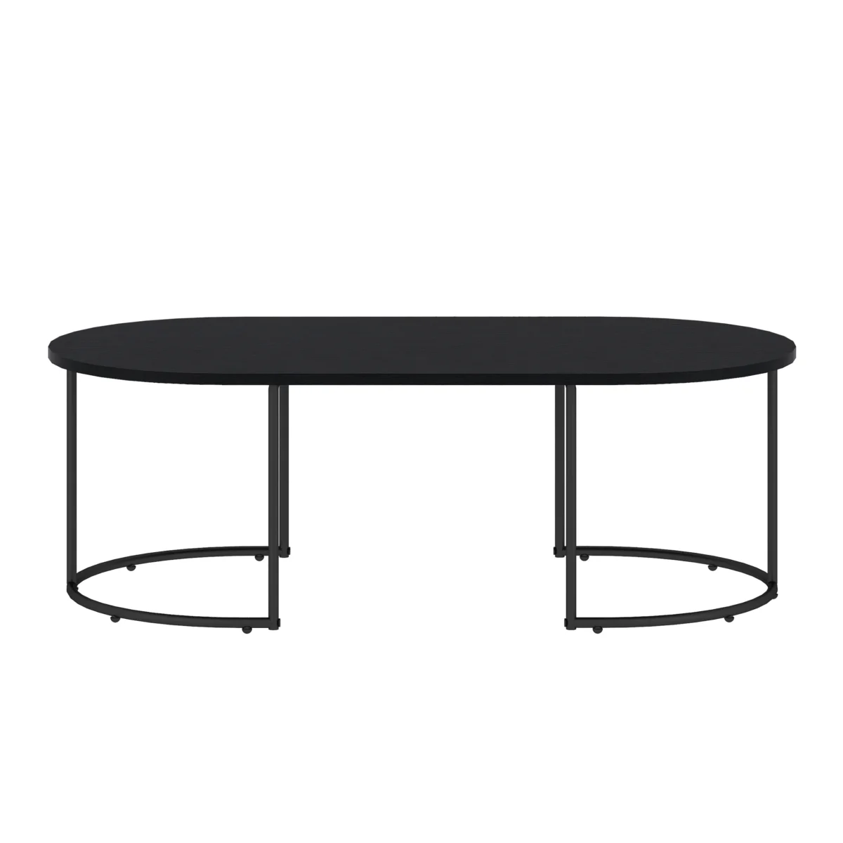 ⁦שולחן סלון אובלי בצבע שחור דגם 5009⁩ – תמונה ⁦3⁩