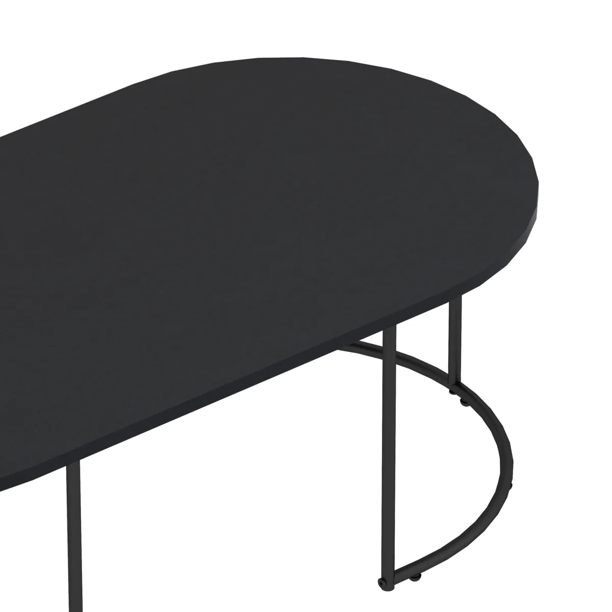 ⁦שולחן סלון אובלי בצבע שחור דגם 5009⁩ – תמונה ⁦5⁩