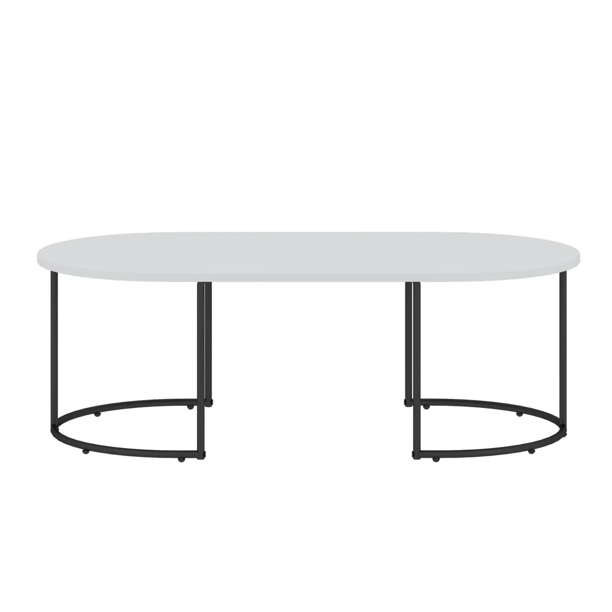 ⁦שולחן סלון אובלי בצבע לבן דגם 5009⁩ – תמונה ⁦4⁩