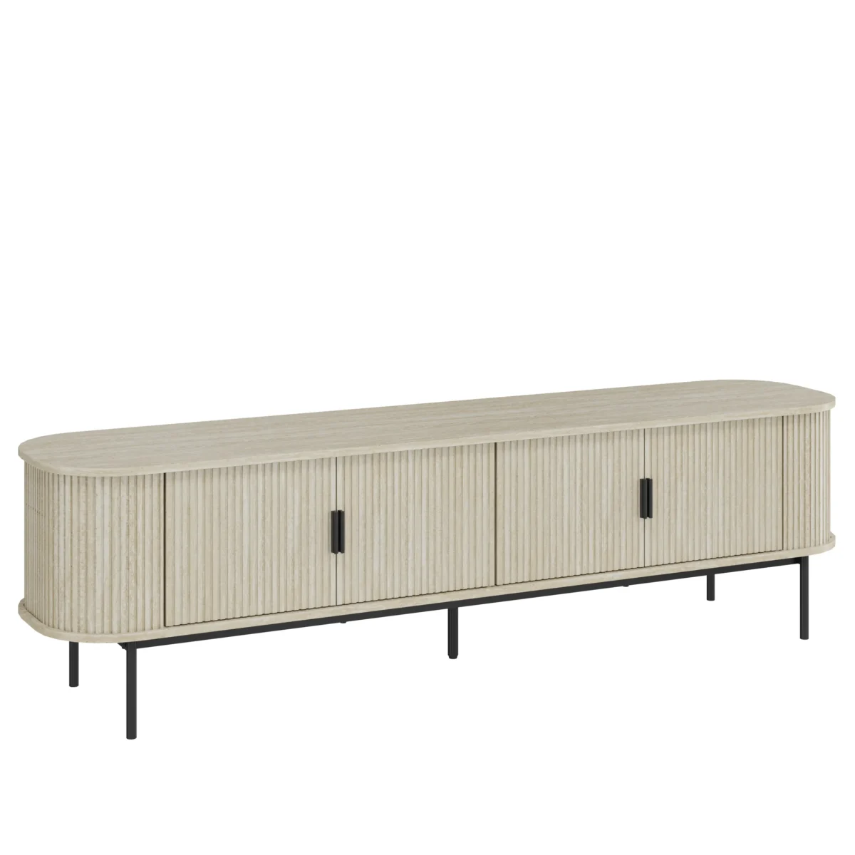 ⁦מזנון טלוויזיה יוקרתי לסלון דגם 4080 באורך 180 ס"מ בגימור טרוונטין⁩ – תמונה ⁦3⁩